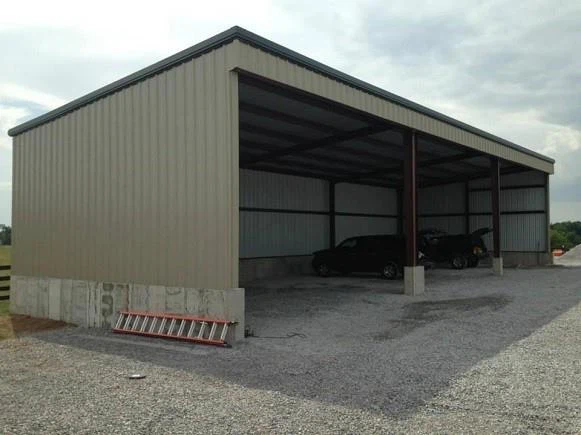 Flat Roof Light Steel Structure Metal Storage